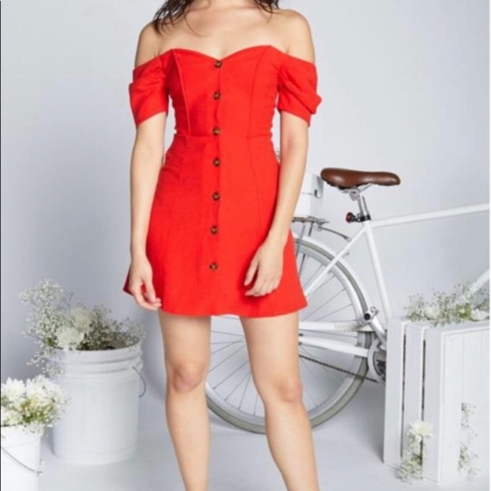 SOLD Eggie Rose Red Dress size large
